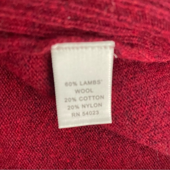 Banana Republic Red Lambs Wool Cardigan Sweater Vest Size XS - Picture 7 of 9
